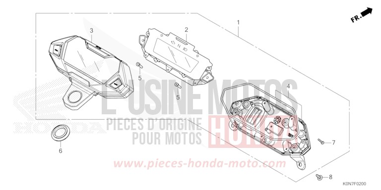 COMPTEUR de CBF125 NOIR (NH1) de 2021