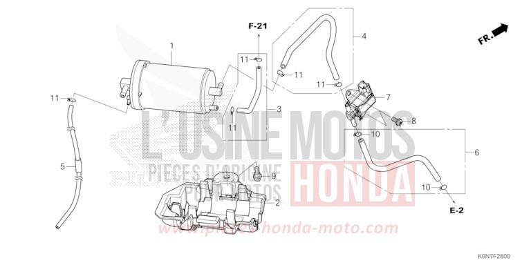 CUVETTE de CBF125 NOIR (NH1) de 2021