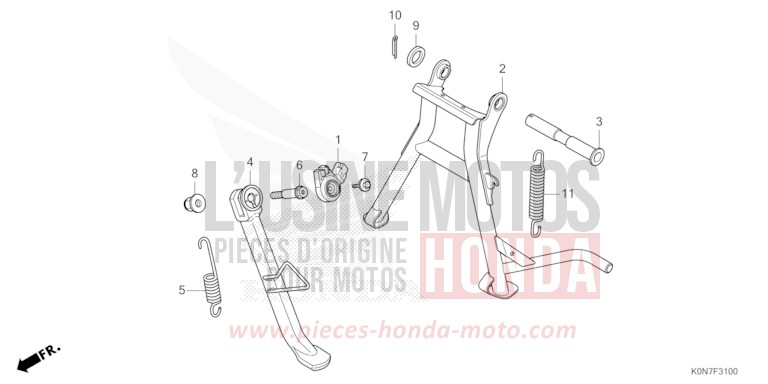 BEQUILLE de CBF125 NOIR (NH1) de 2021