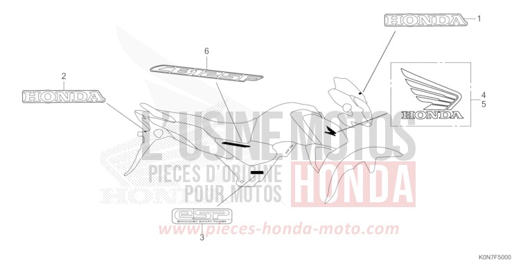 MARQUE de CBF125 PEARL SPLENDOR RED (R369) de 2021