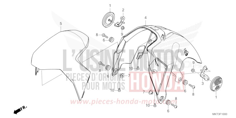 AILE AVANT de X-ADV GRAND PRIX RED (R380) de 2024