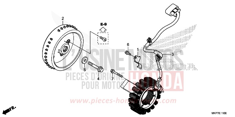 GENERATRICE de CB500X PEARL ORGANIC GREEN (GY157) de 2023