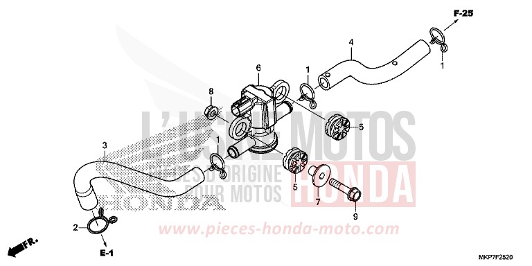 ELECTROVANNE INJECTION D'AIR de CB500X PEARL ORGANIC GREEN (GY157) de 2023