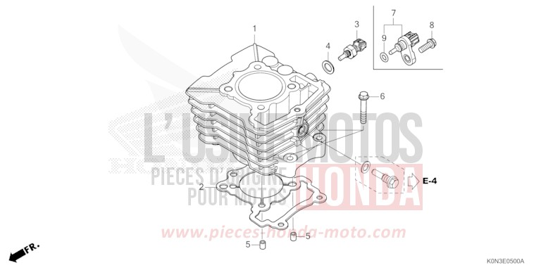 CYLINDRE de CBF125 IMPERIAL RED METALLIC (R355) 2024