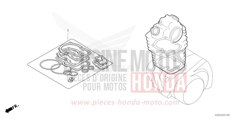 TROUSSE DE JOINT A de CBF125 IMPERIAL RED METALLIC (R355) 2024