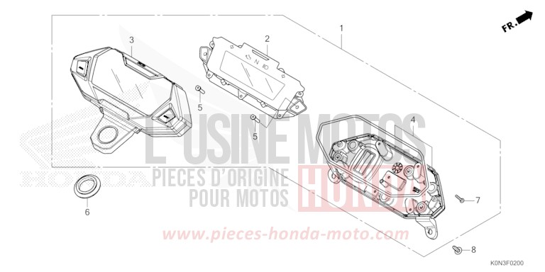 COMPTEUR de CBF125 IMPERIAL RED METALLIC (R355) 2024