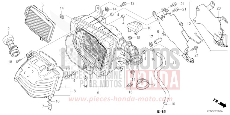 FILTRE A AIR de CBF125 IMPERIAL RED METALLIC (R355) 2024