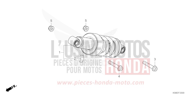 COUSSIN ARRIERE de CB125R MAT CYNOS GRAY METALLIC (NH312) 2024