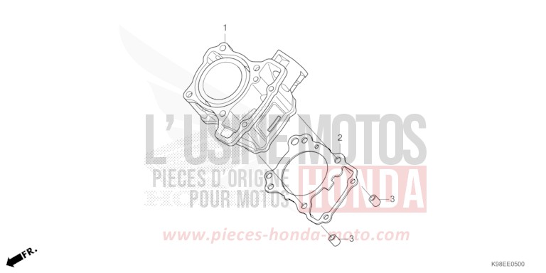 CYLINDRE de CB125R REEF SEA BLUE METALLIC (B243) 2024