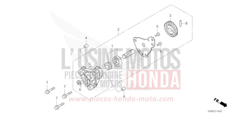 POMPE A HUILE de CB125R REEF SEA BLUE METALLIC (B243) 2024