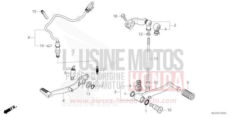 PEDALE de CBR500R GRAND PRIX RED (R380) 2024