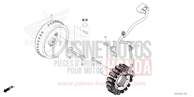GENERATRICE de CBR500R MAT GUNPOWDER BLACK METALLIC (NH436) 2024