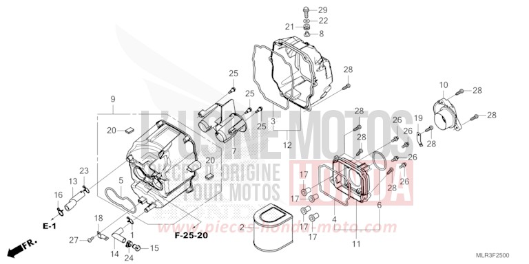 FILTRE A AIR de CBR500R MAT GUNPOWDER BLACK METALLIC (NH436) 2024