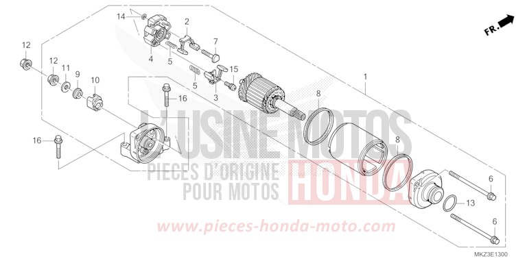 MOTEUR DE DEMARRAGE de CBR600RR MAT BALLISTIC BLACK METALLIC (NHA86) de 2024