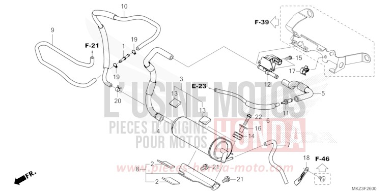 CUVETTE de CBR600RR MAT BALLISTIC BLACK METALLIC (NHA86) 2024