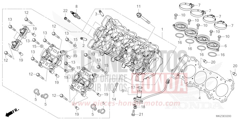 CULASSE de CBR600RR GRAND PRIX RED (R380) de 2024