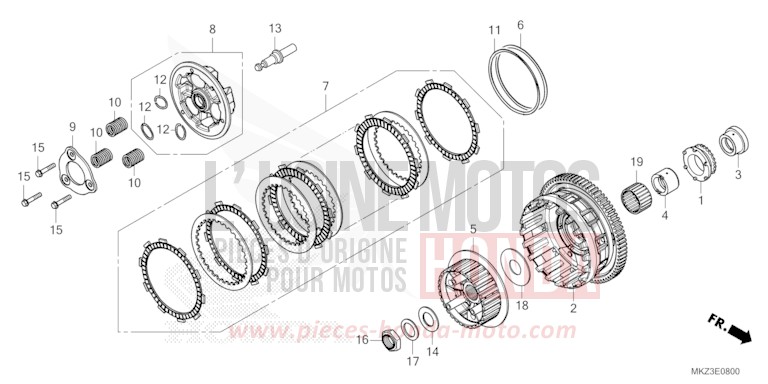 EMBRAYAGE de CBR600RR GRAND PRIX RED (R380) de 2024