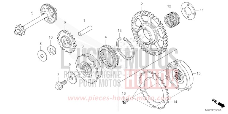 EMBRAYAGE DE DEMARRAGE de CBR600RR GRAND PRIX RED (R380) de 2024