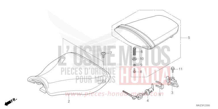 SIEGE de CBR600RR GRAND PRIX RED (R380) 2024