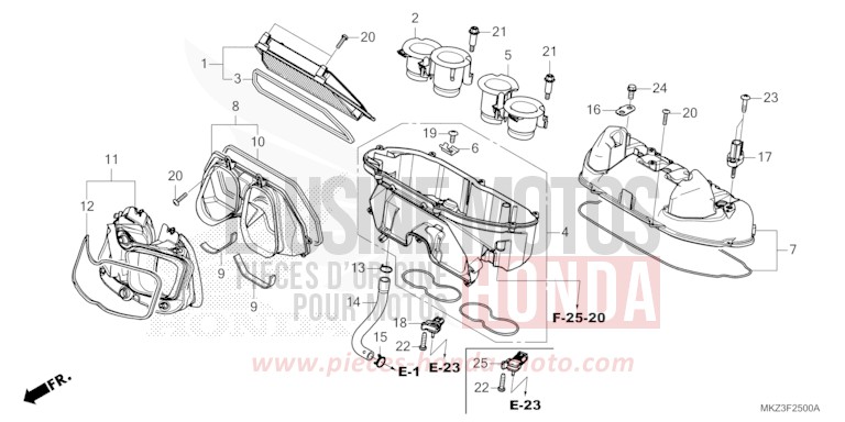 FILTRE A AIR de CBR600RR GRAND PRIX RED (R380) 2024