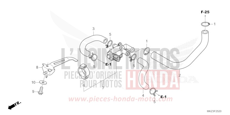 VALVE COMMANDE INJECTION D'AIR de CBR600RR GRAND PRIX RED (R380) 2024