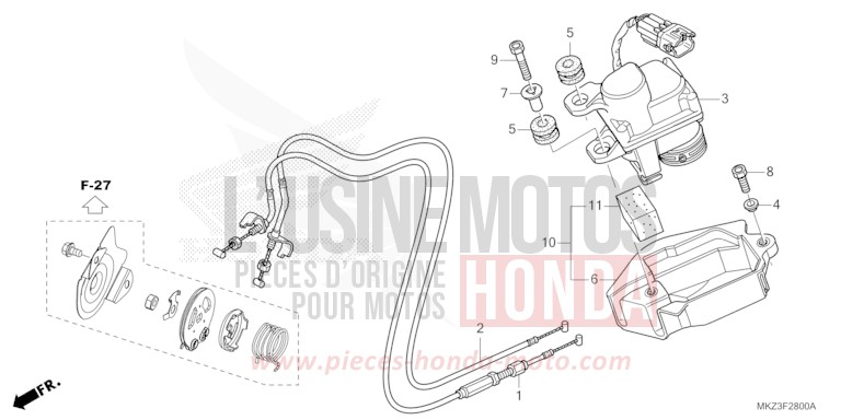 SERVO-MOTEUR de CBR600RR GRAND PRIX RED (R380) de 2024
