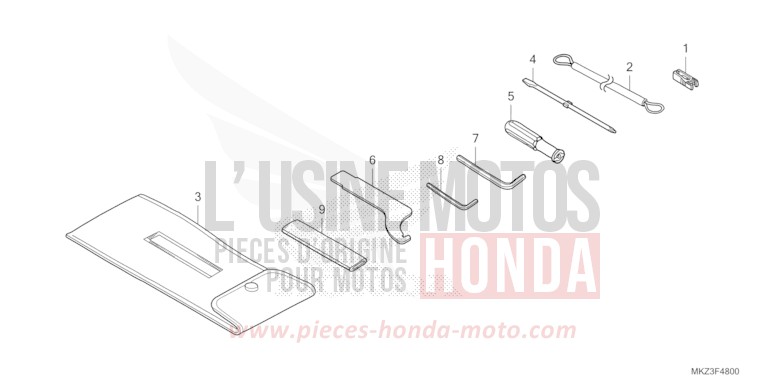 OUTIL de CBR600RR GRAND PRIX RED (R380) 2024