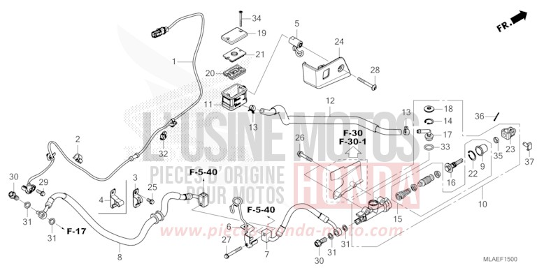 REAR BRAKE MASTER CYLINDER de CMX 1100 