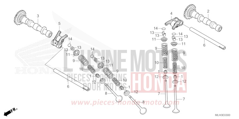 ARBRE A CAMES/SOUPAPE de REBEL SEAL SILVER METALLIC (NHA14) 2024