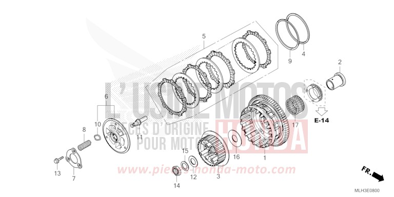 EMBRAYAGE de REBEL SEAL SILVER METALLIC (NHA14) 2024