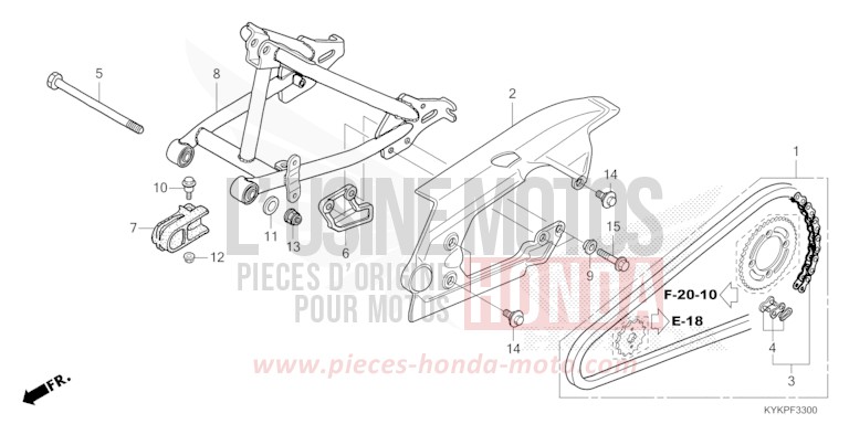 BRAS OSCILLANT de CRF110F EXTREME RED (R292) 2024