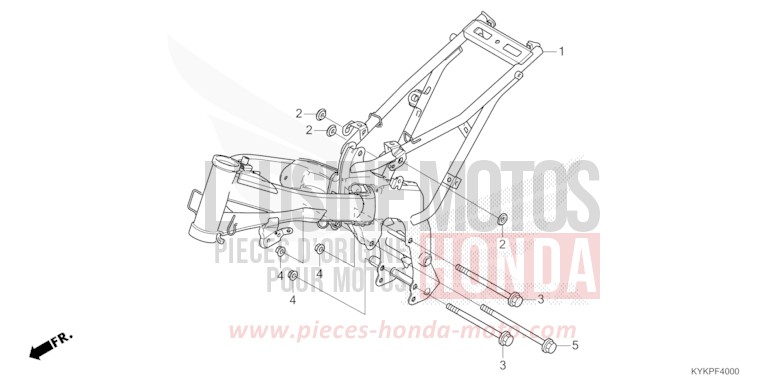CARROSSERIE DE CHASSIS de CRF110F EXTREME RED (R292) 2024