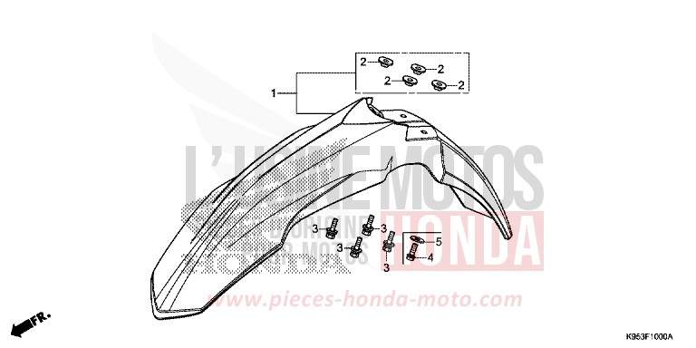 AILE AVANT de CRF250RX EXTREME RED (R292) de 2020