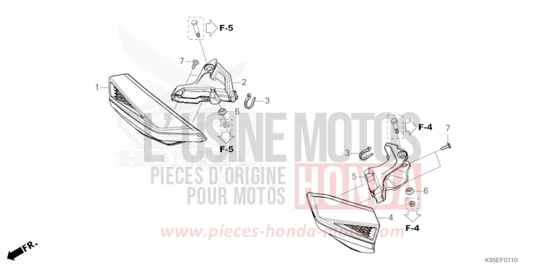 PROTEGE-DOIGTS de CRF250RX EXTREME RED (R292) de 2022