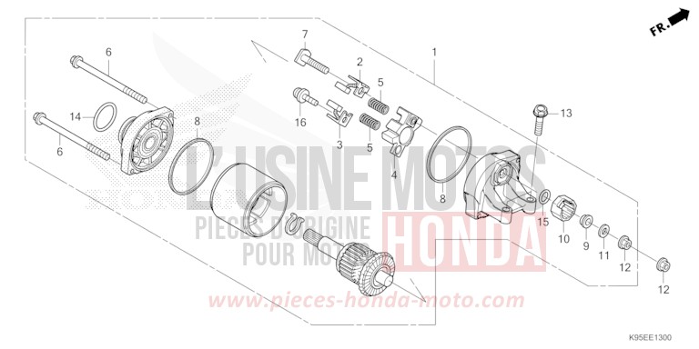 DEMARREUR de CRF250RX EXTREME RED (R292) de 2023