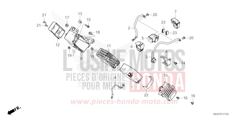 BATTERIE de CRF450R EXTREME RED (R292) 2024