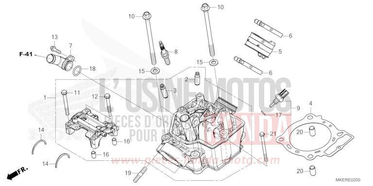 CULASSE de CRF450R EXTREME RED (R292) 2024