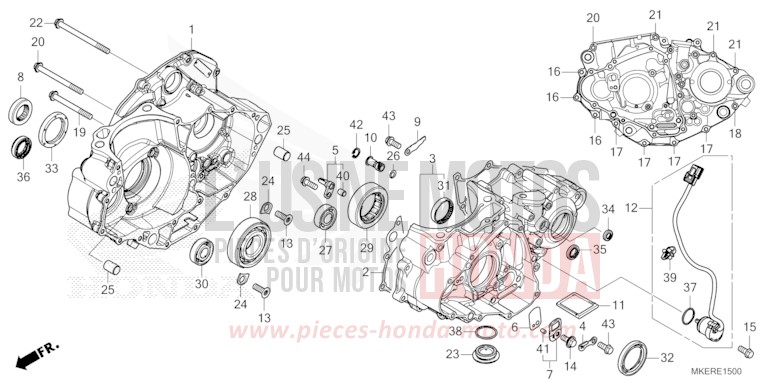 CARTER MOTEUR de CRF450R EXTREME RED (R292) 2024