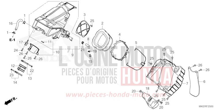 FILTRE A AIR de CRF450R EXTREME RED (R292) 2024