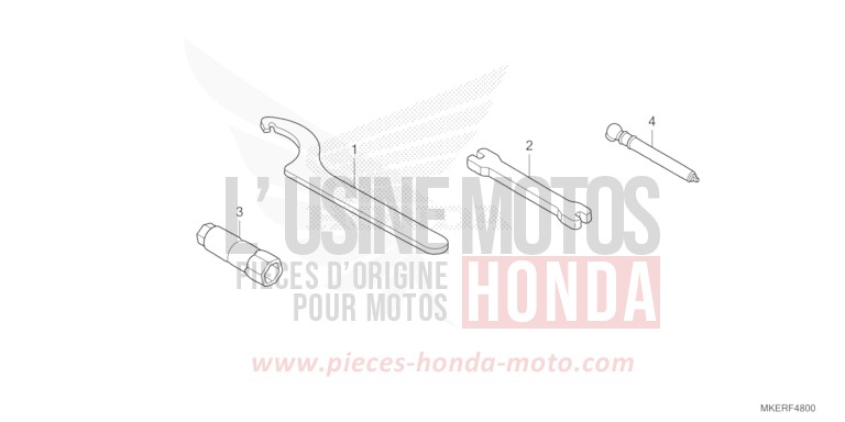 OUTILS de CRF450R EXTREME RED (R292) 2024