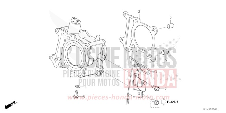 CYLINDRE (FSH125R) de FSH125 MAT TECHNO SILVER METALLIC (NHB18) 2024