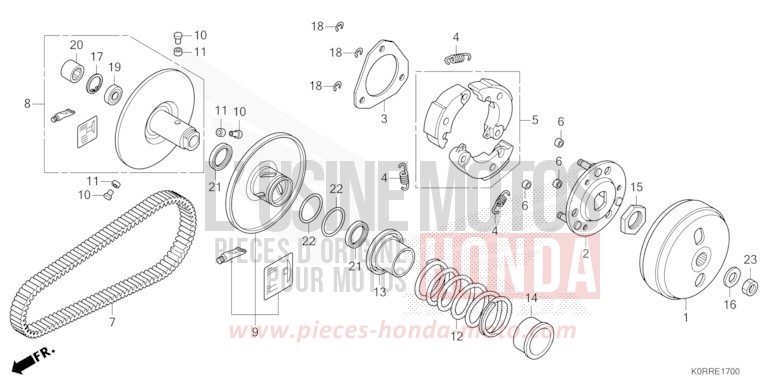 COTE MENE de SH125 MAT PEARL COOL WHITE (NHB44) 2024