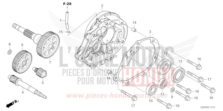 BOITE DE VITESSES de SH125 MAT PEARL COOL WHITE (NHB44) 2024
