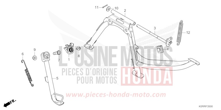 BEQUILLE de SH125 MAT PEARL COOL WHITE (NHB44) 2024