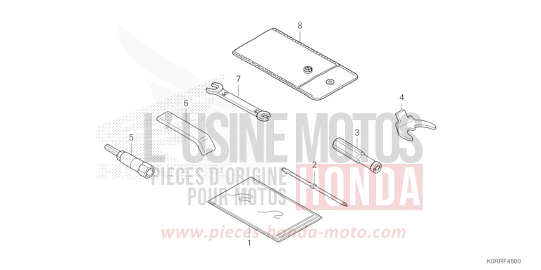 OUTIL de SH125 MAT PEARL COOL WHITE (NHB44) 2024
