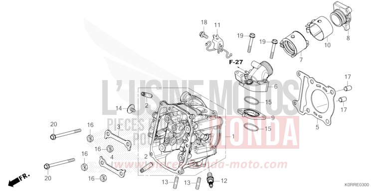 CULASSE de SH125 MAT PEARL PACIFIC BLUE (PB397) 2024