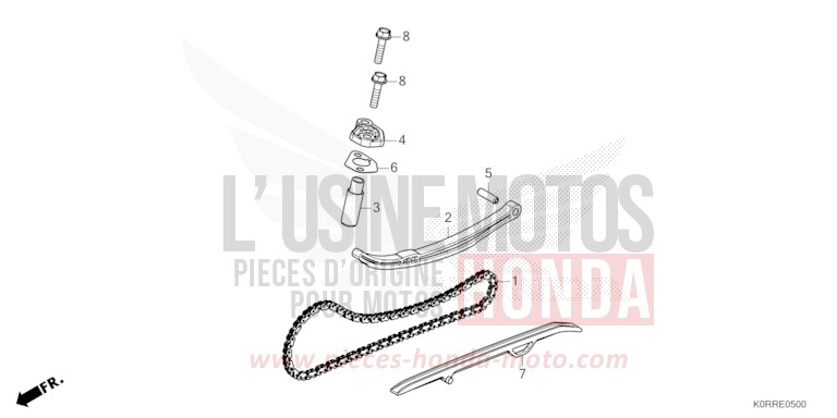 CHAINE A CAMES/TENDEUR de SH125 MAT PEARL PACIFIC BLUE (PB397) 2024