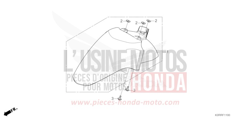 AILE AVANT de SH125 MAT PEARL PACIFIC BLUE (PB397) 2024
