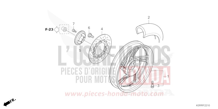 ROUE ARRIERE de SH125 MAT PEARL PACIFIC BLUE (PB397) 2024