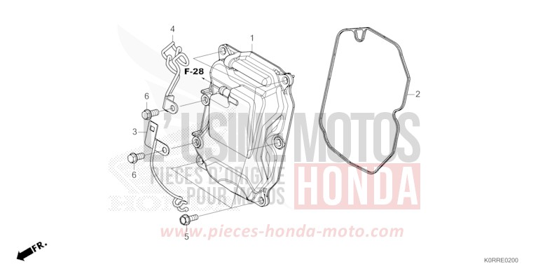 COUVERCLE DE CULASSE de SH125 PEARL FALCON GRAY (NHC61) 2024